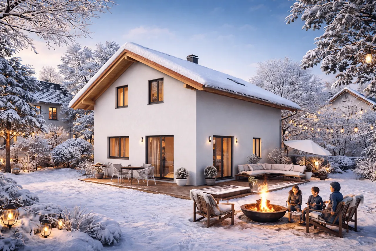 Musterhaus Heimatgefuehl Winter