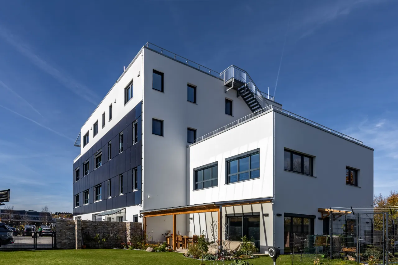 bauunternehmen erhard peiting mehrfamilienhaus garten