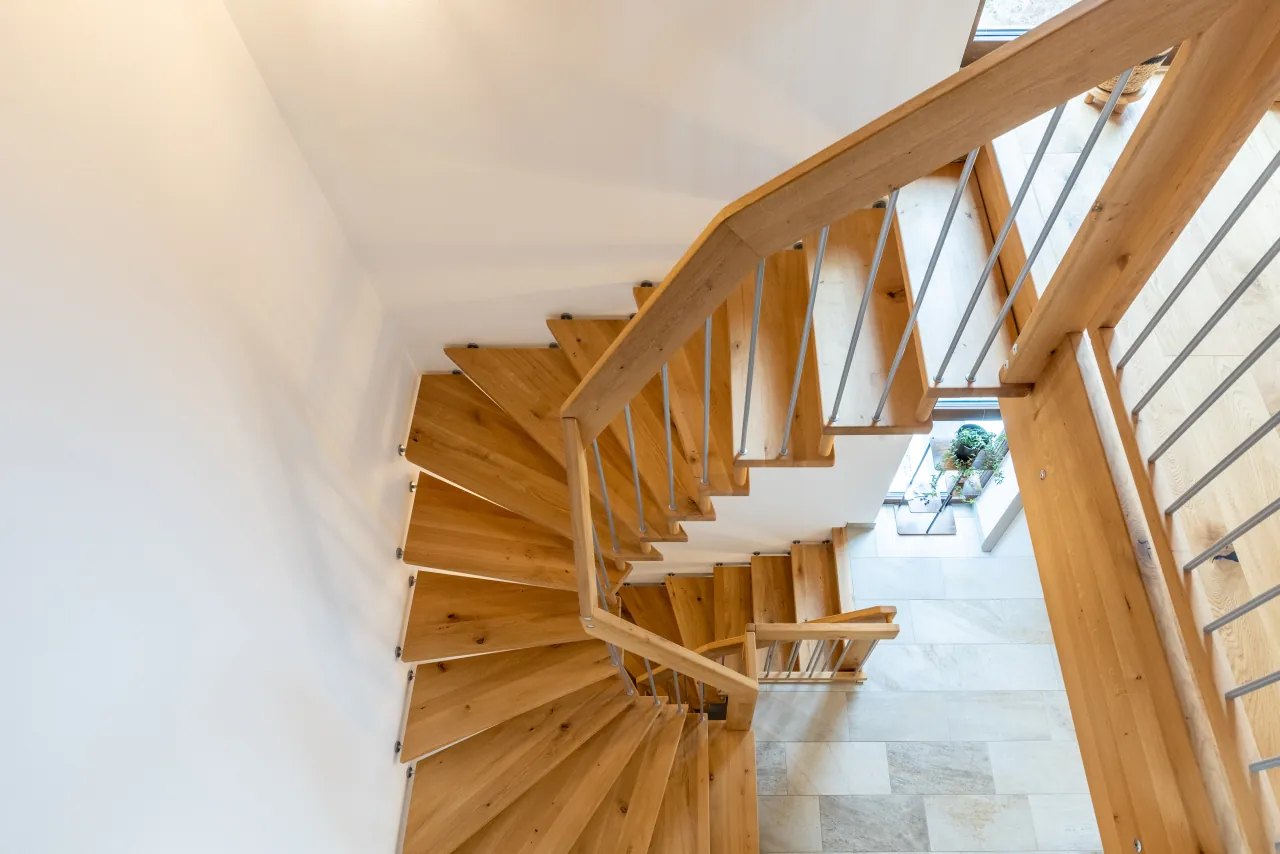bauunternehmen erhard seehausen einfamilienhaus holztreppe